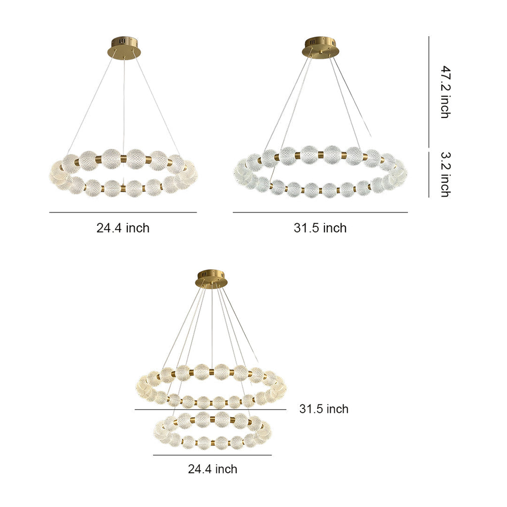FENWICK CRYSTAL GLOBE ISLAND LIGHTING FIXTURE