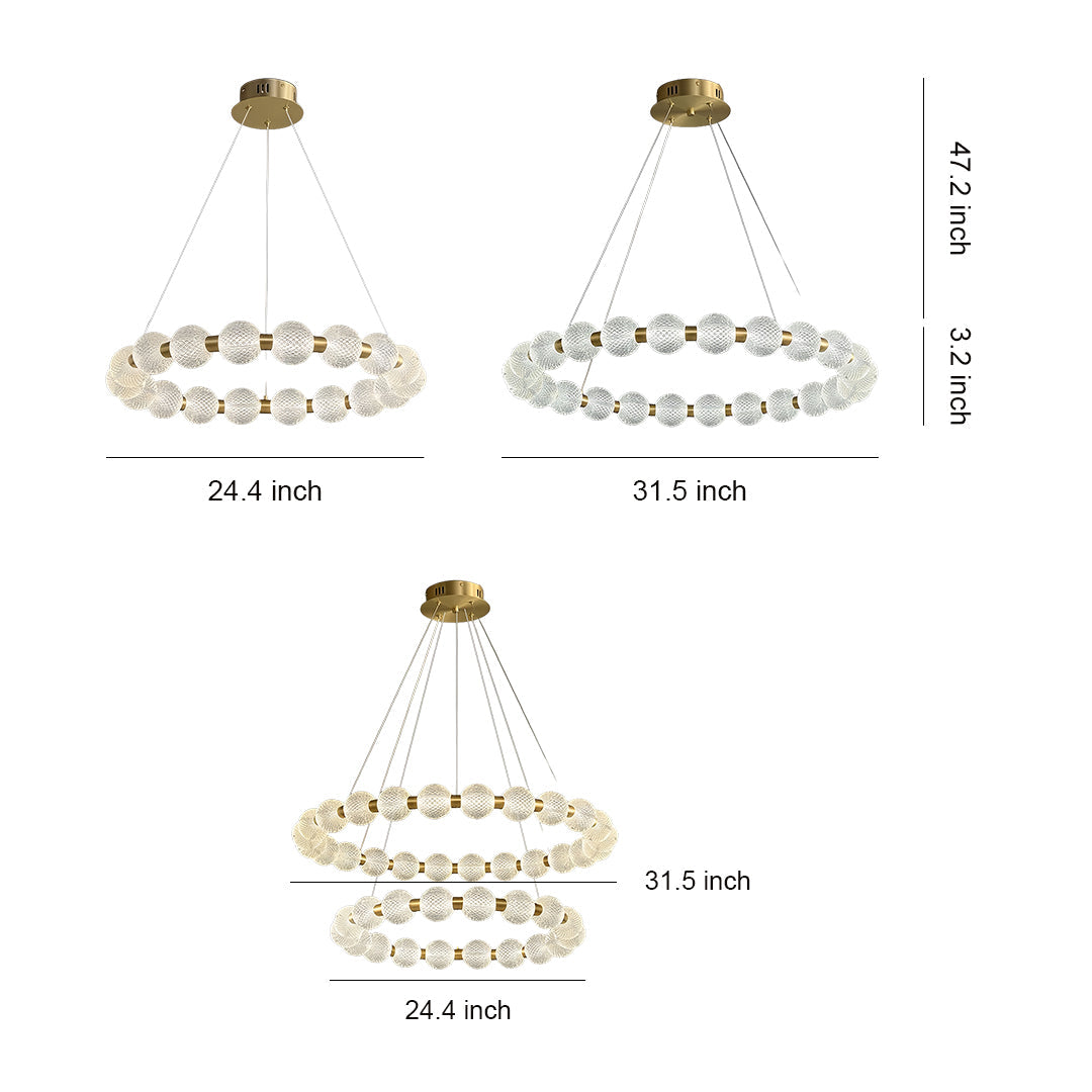 FENWICK CRYSTAL GLOBE ISLAND LIGHTING FIXTURE