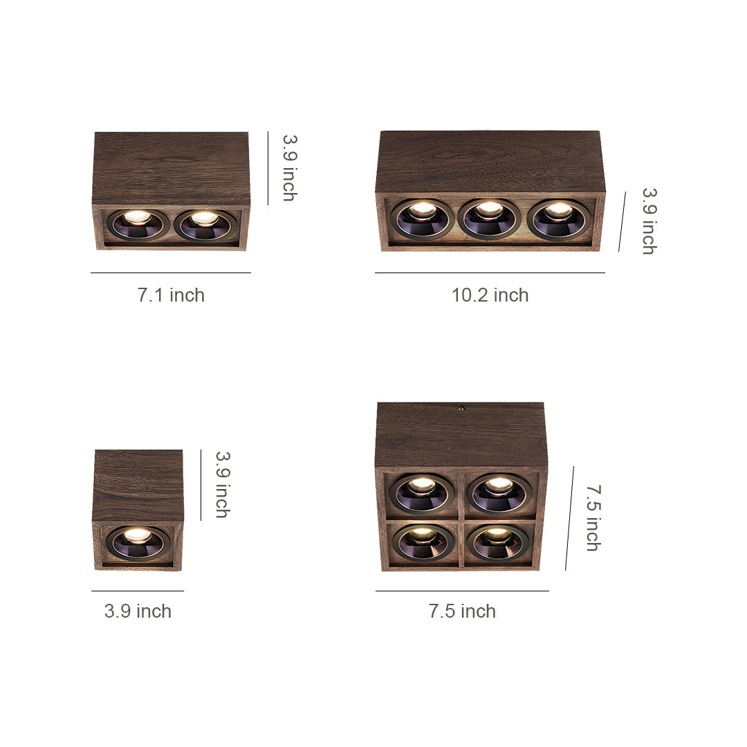 CHESTERFIELD WALNUT TRIO RECESSED LIGHTING