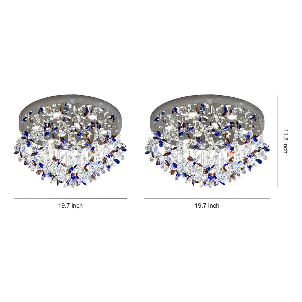 VIOLETTE CRYSTAL CEILING ORB, LUMINOUS ROMANTIC LIGHT FIXTURE