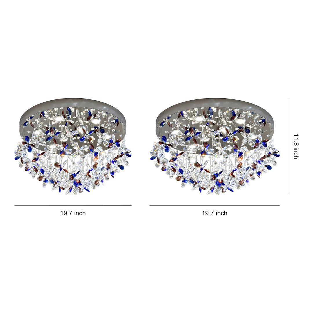 VIOLETTE CRYSTAL CEILING ORB, LUMINOUS ROMANTIC LIGHT FIXTURE