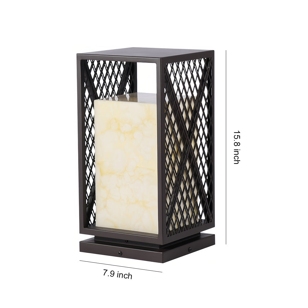 RAVENHURST SQUARE METAL OUTDOOR LANTERN, WEATHER-RESISTANT ILLUMINATION