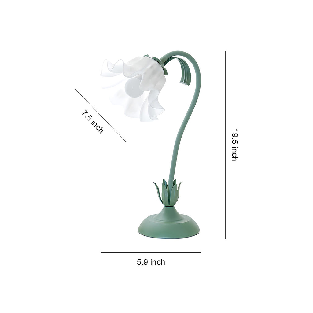 VERDANT AMARYLLIS TWISTED GLASS TABLE LAMP