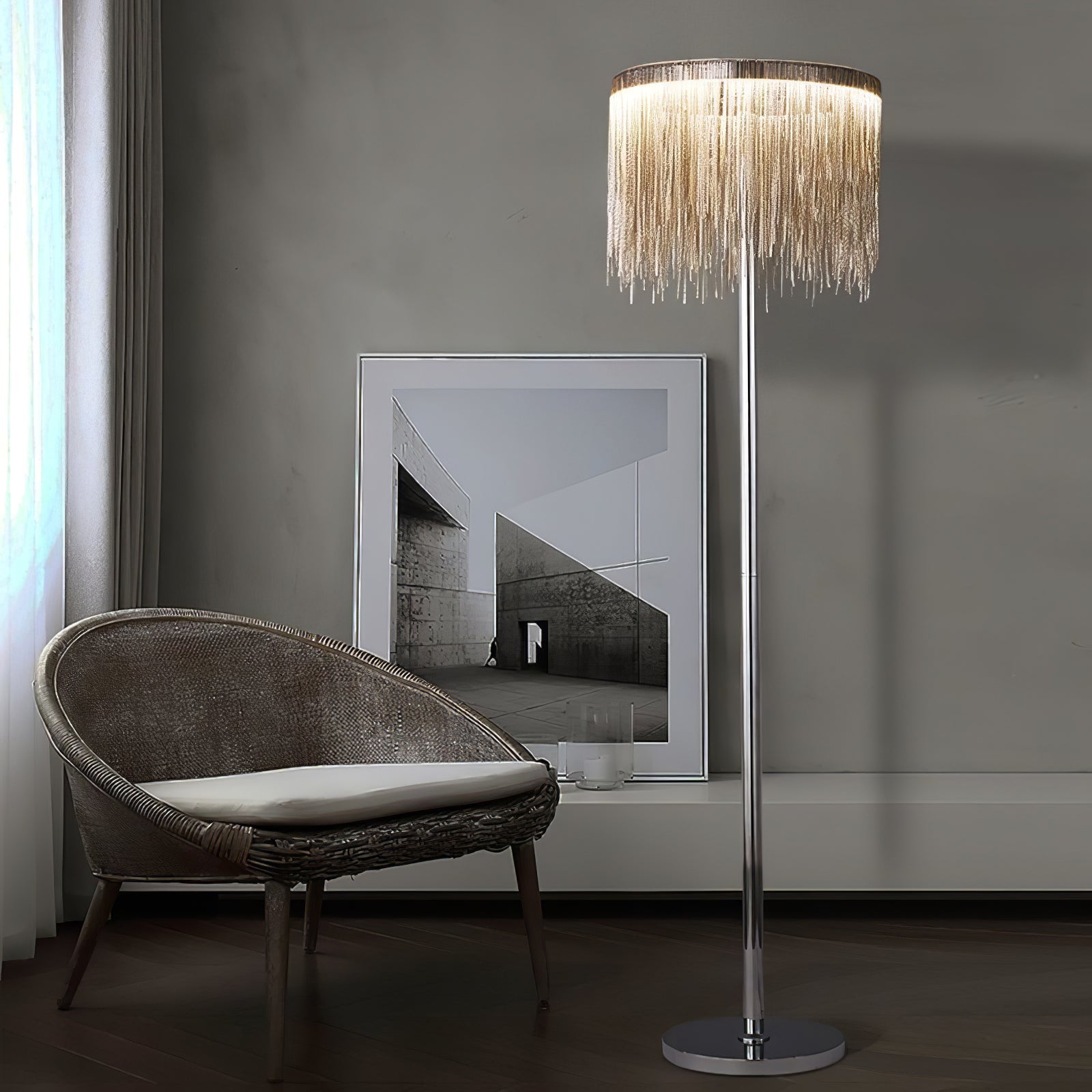 Chesterfield Fringed Standing Illumination