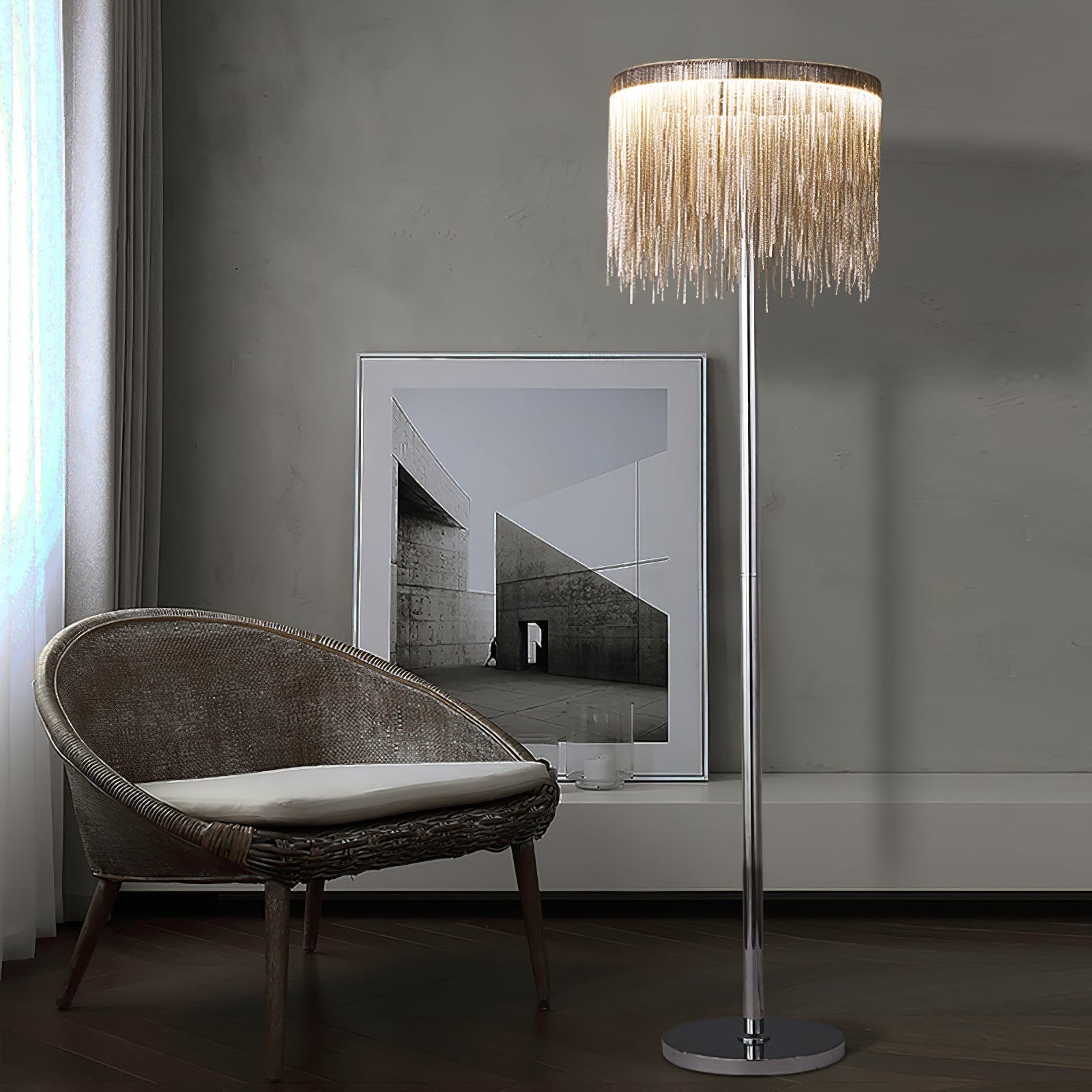 Chesterfield Fringed Standing Illumination