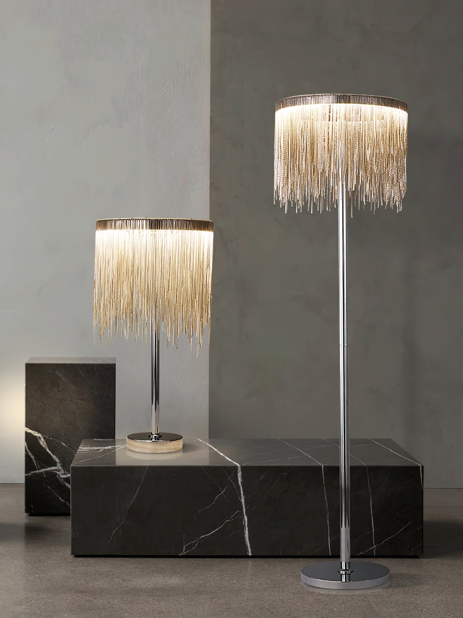 Chesterfield Fringed Standing Illumination
