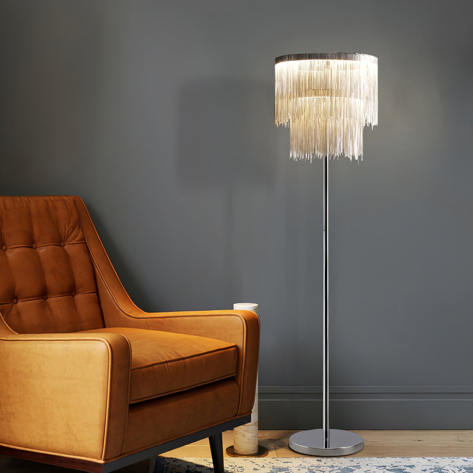 Chesterfield Fringed Standing Illumination