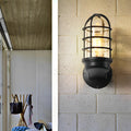 WINDSOR RETRO CAGE OUTDOOR WALL LANTERN, 4W WATER-RESISTANT