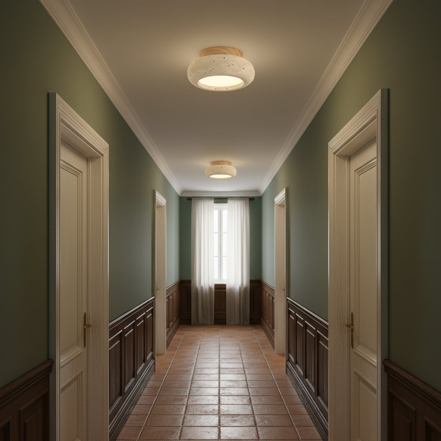 RAVENSDALE ARTISANAL GLAZED CEILING LANTERN