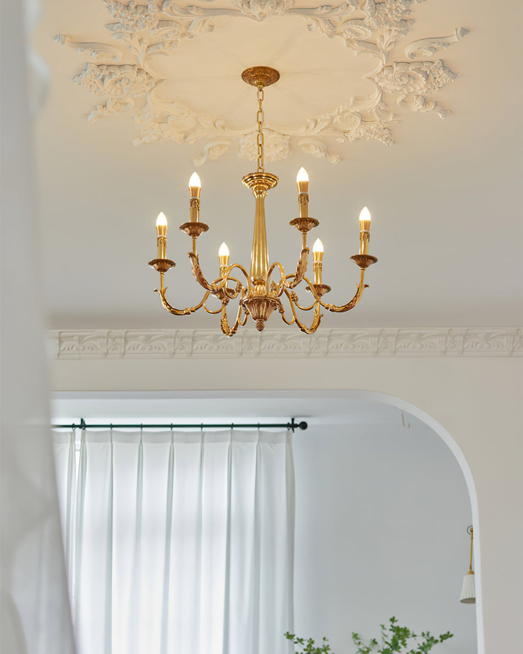 WINDSOR BRASS CANDLELIT HANGING LANTERN