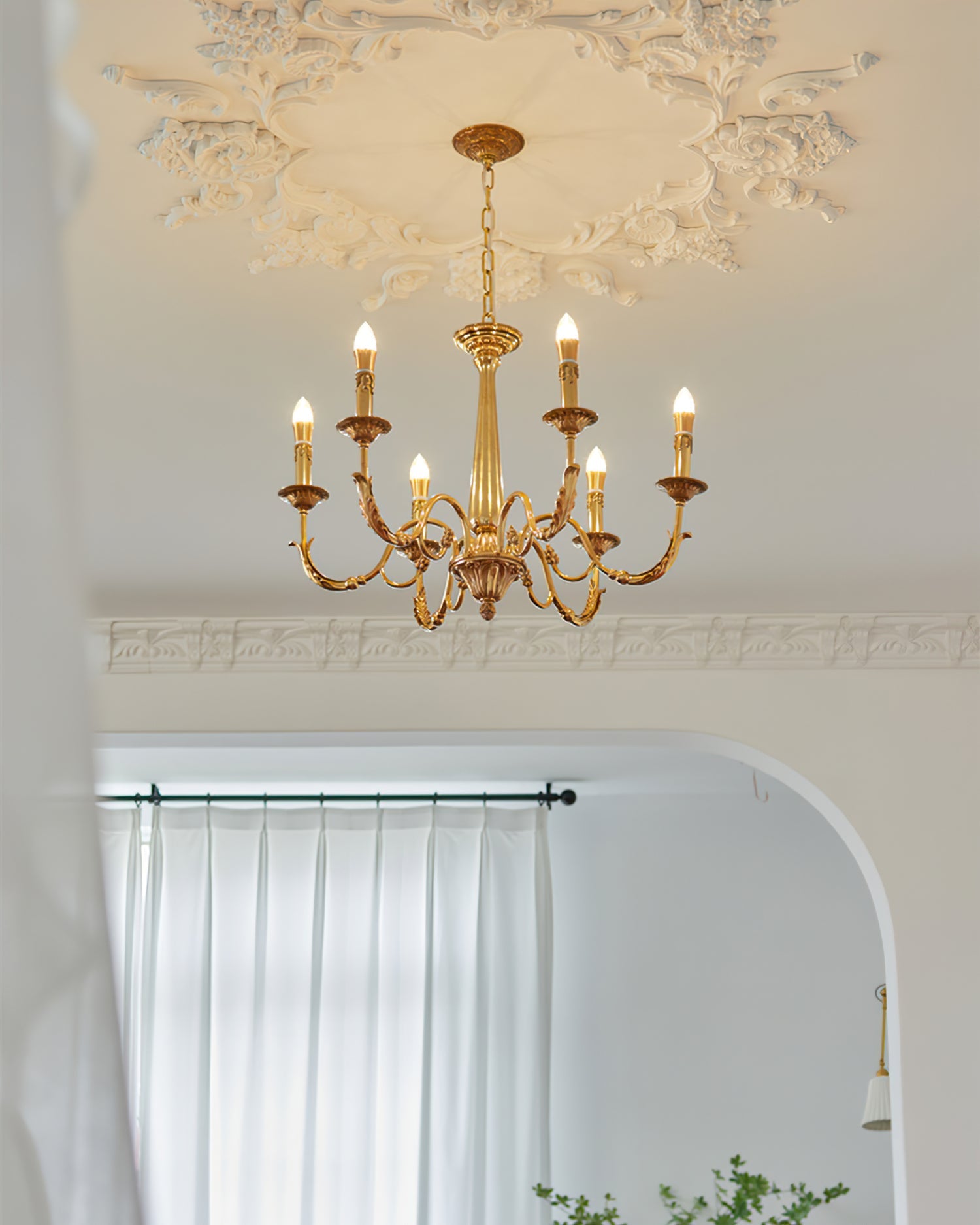 WINDSOR BRASS CANDLELIT HANGING LANTERN