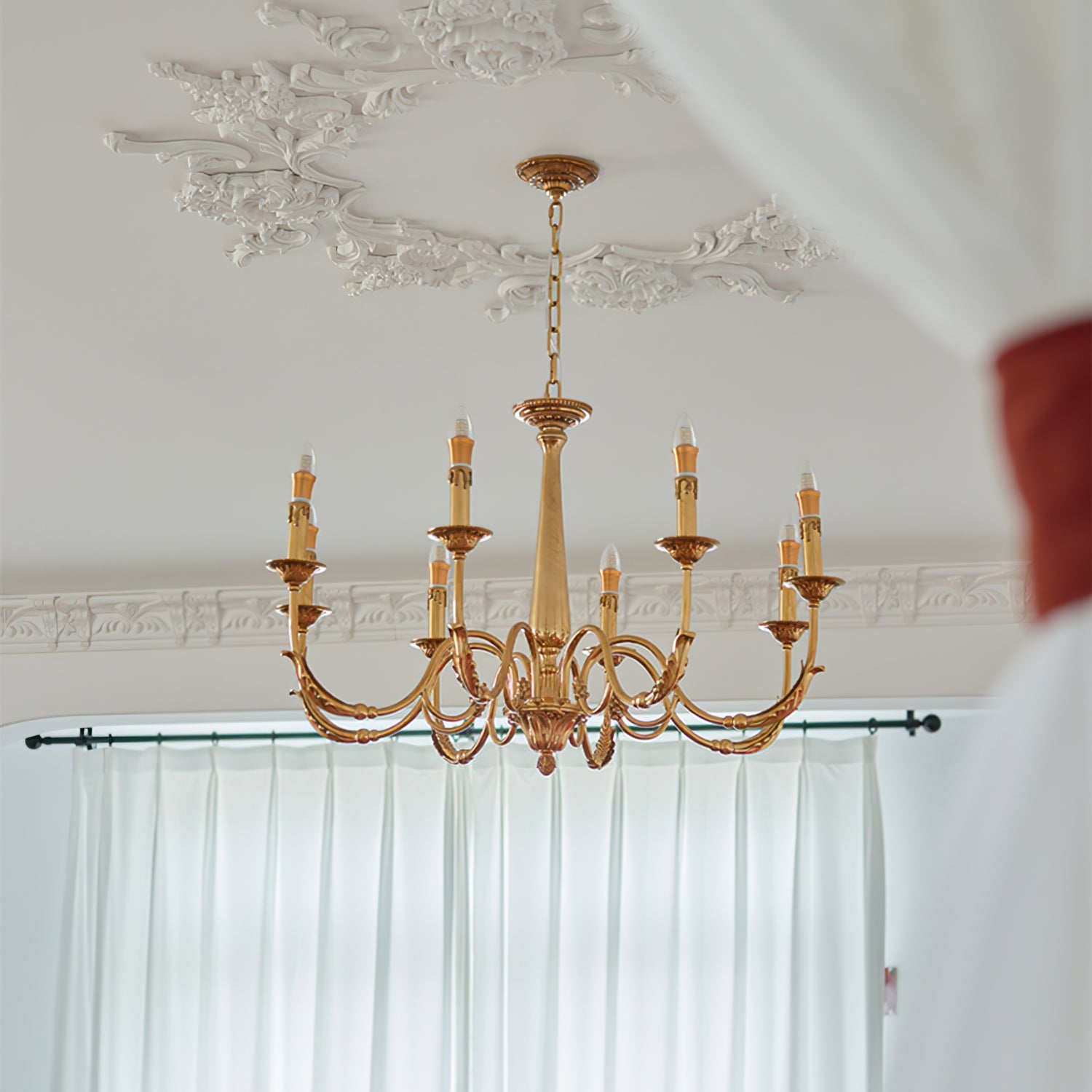 WINDSOR BRASS CANDLELIT HANGING LANTERN