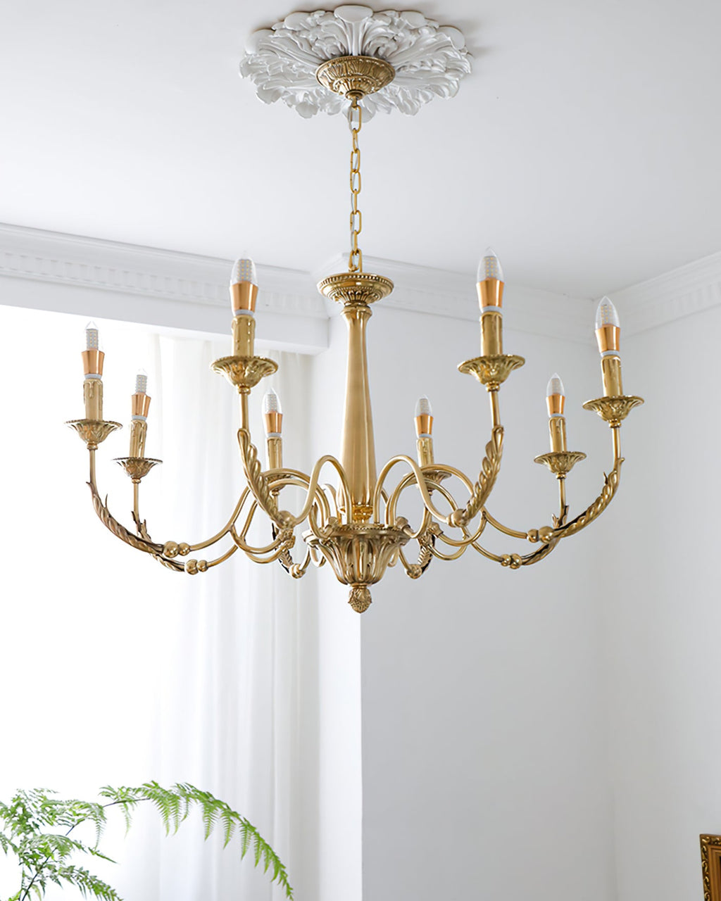 WINDSOR BRASS CANDLELIT HANGING LANTERN
