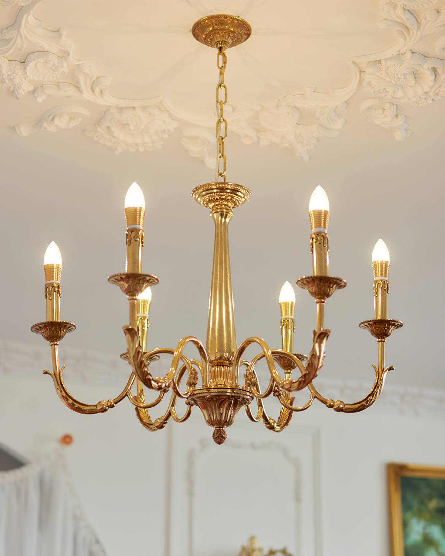 WINDSOR BRASS CANDLELIT HANGING LANTERN