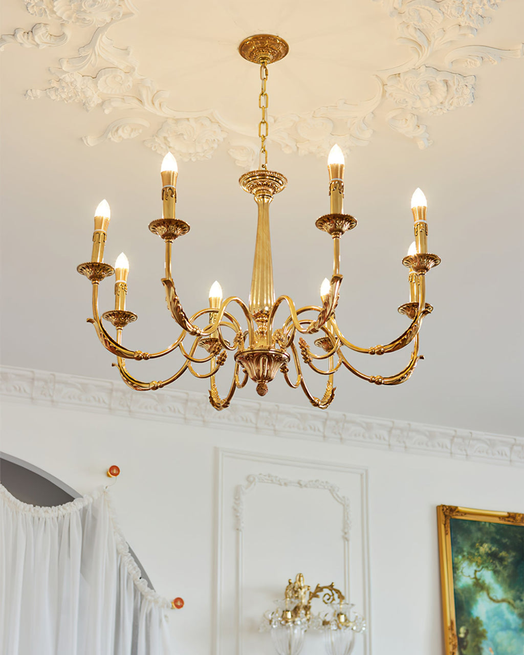 WINDSOR BRASS CANDLELIT HANGING LANTERN