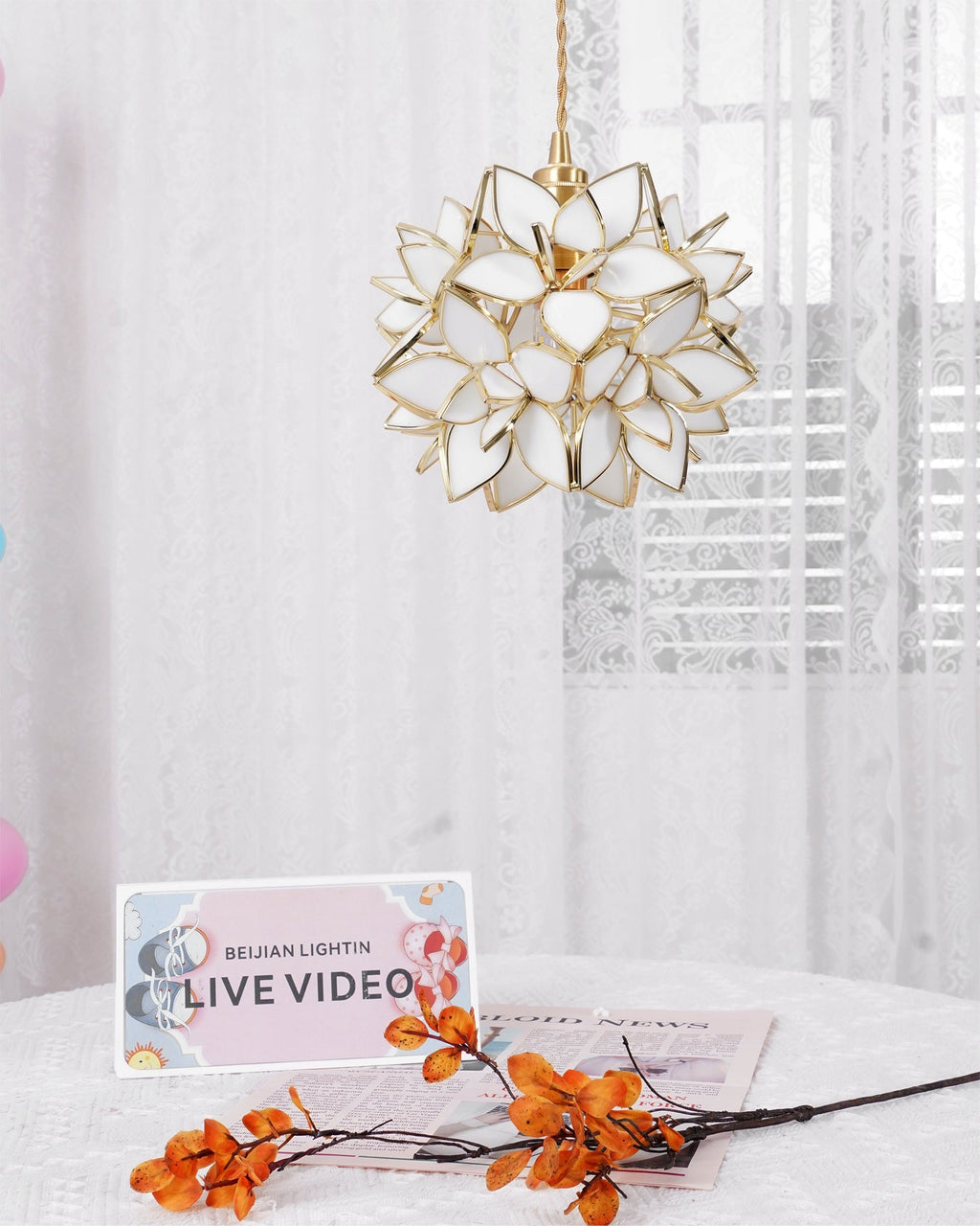 WINDSOR CAPIZ SHELL HANGING LANTERN