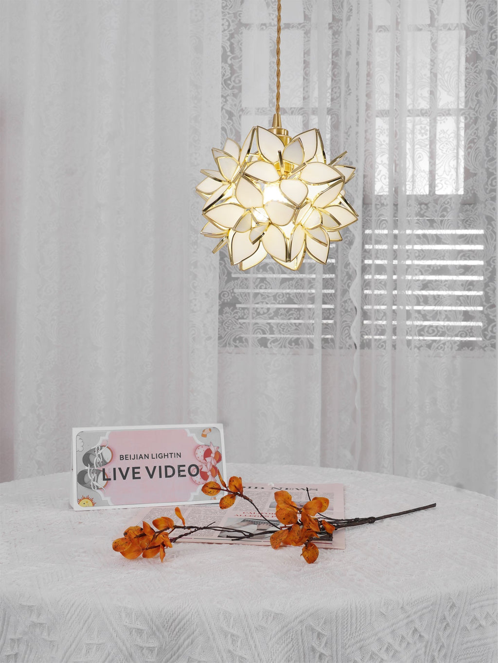 WINDSOR CAPIZ SHELL HANGING LANTERN