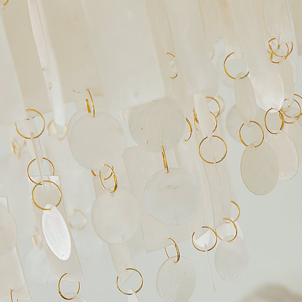 CARLETON CAPIZ FLEUR CHANDELIER