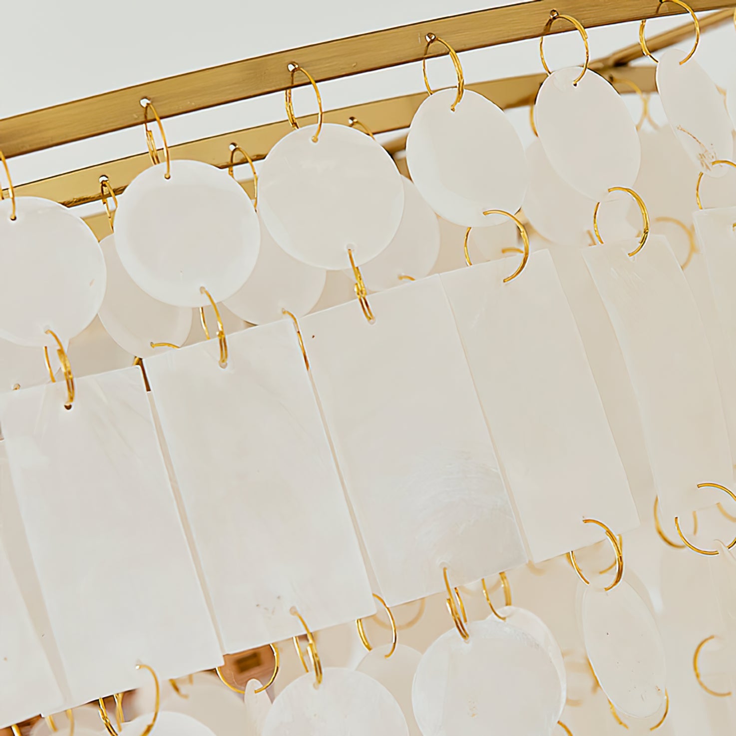 CARLETON CAPIZ FLEUR CHANDELIER