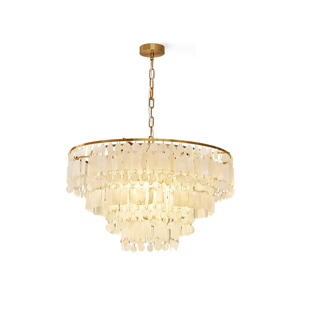 CARLETON CAPIZ FLEUR CHANDELIER