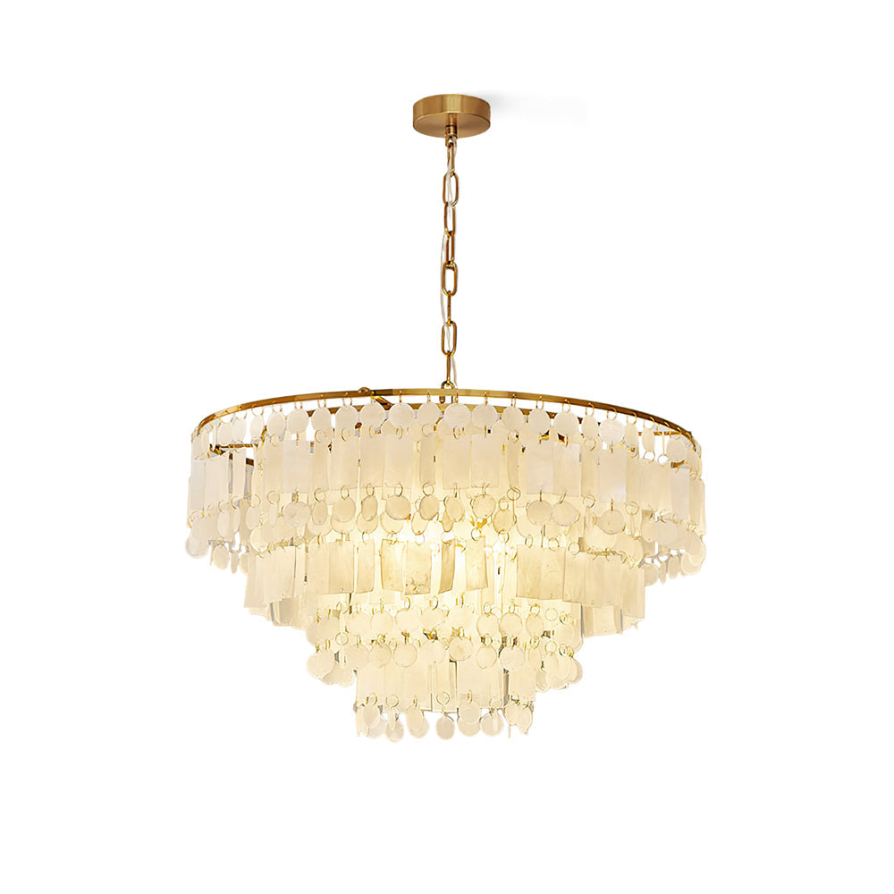 CARLETON CAPIZ FLEUR CHANDELIER