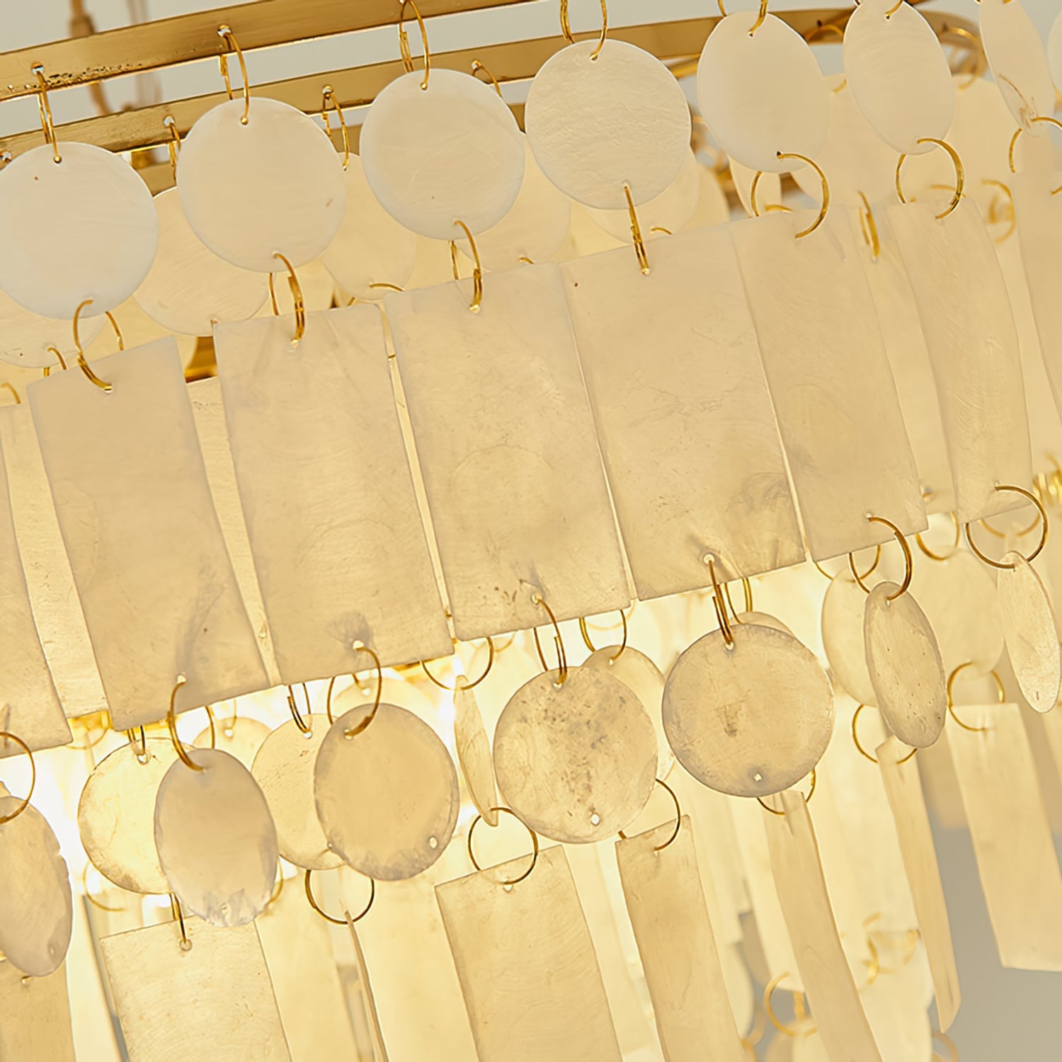 CARLETON CAPIZ FLEUR CHANDELIER