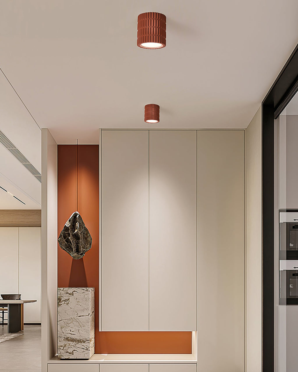 FENWICK IRON AND GLASS HANGING LANTERN