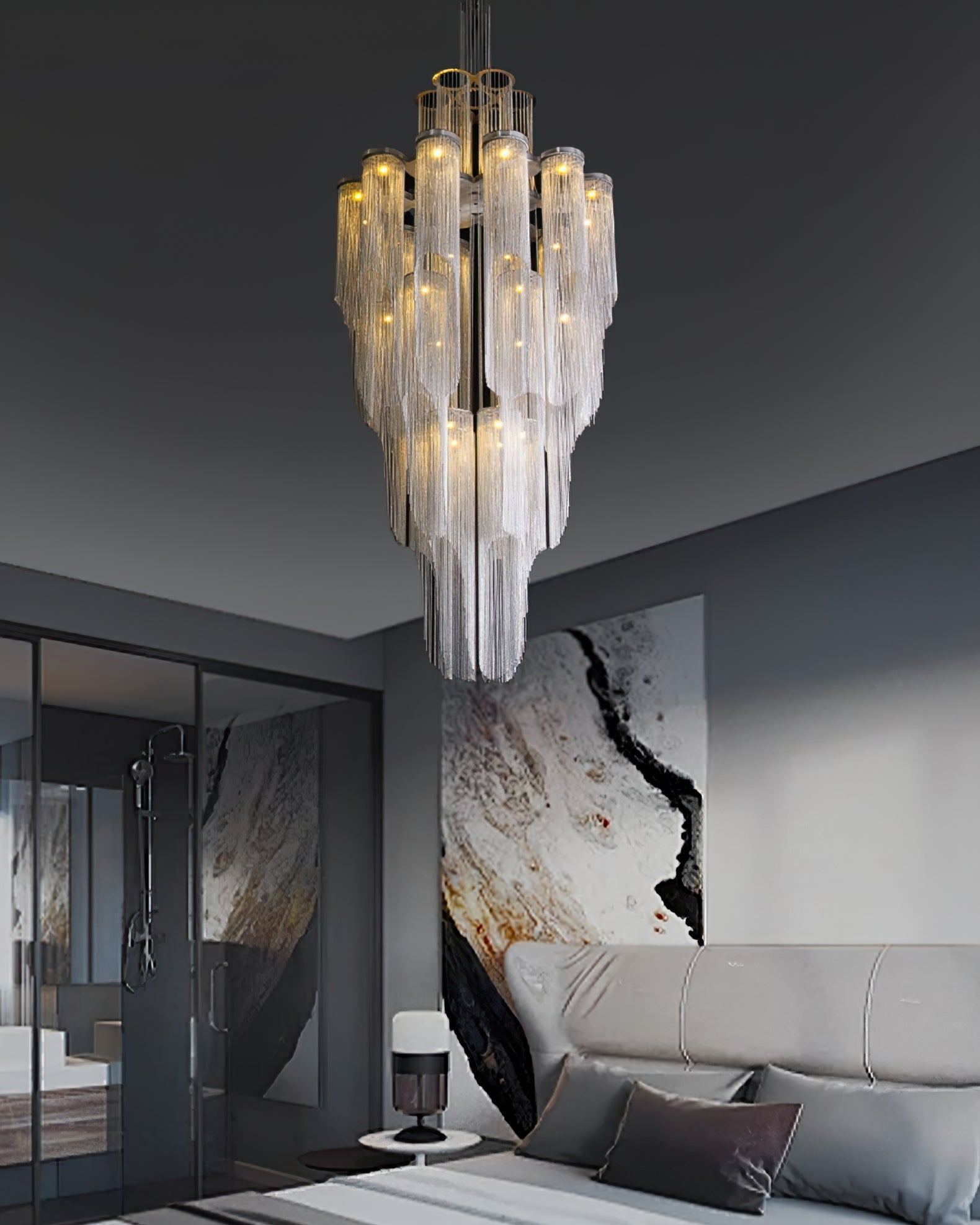 WINTERBOURNE CRYSTAL DRAPED LUMINARY