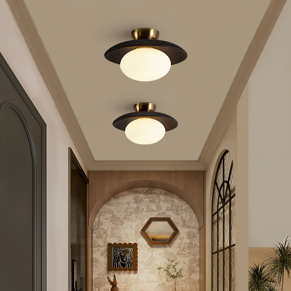 WINTHROP FROSTED GLASS DRUM LIGHT
