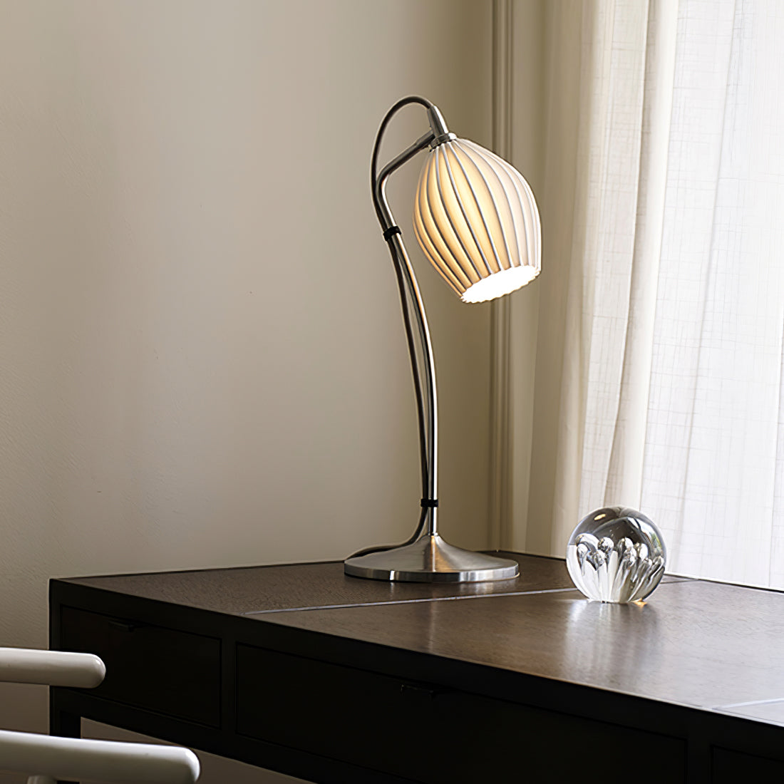 RIVERTON RIBBED CERAMIC ILLUMINATOR