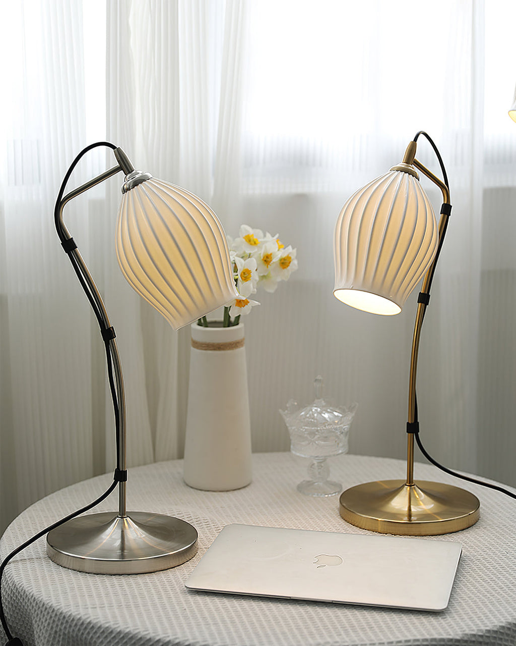 RIVERTON RIBBED CERAMIC ILLUMINATOR