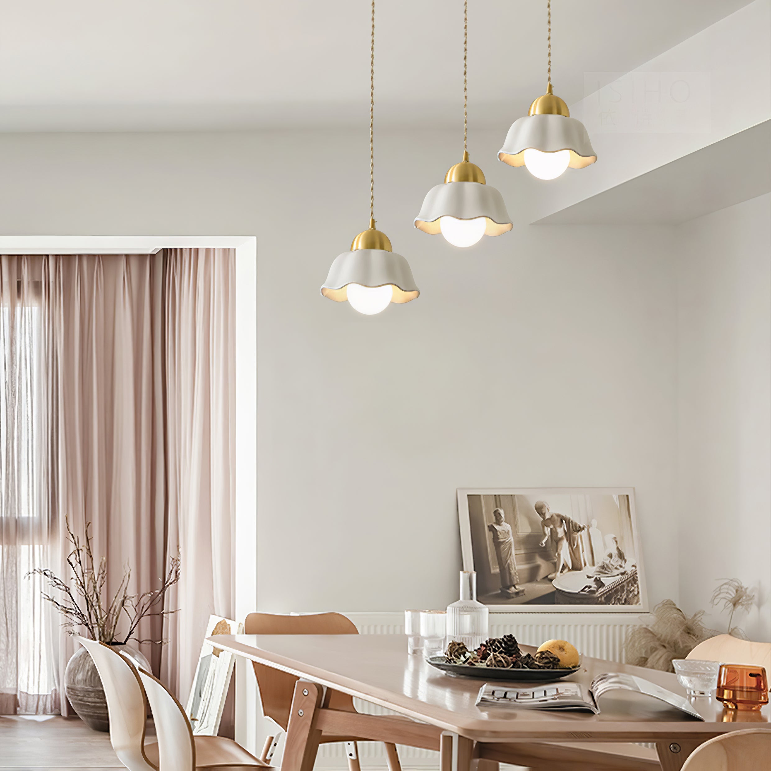 FLORENCE BOTANICAL CERAMIC LIGHTING PENDANT