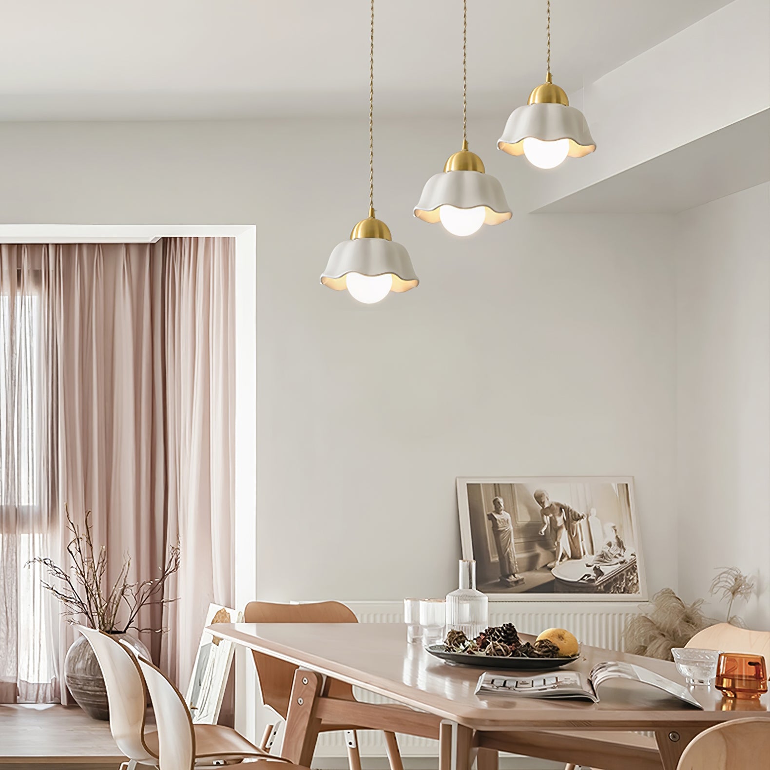 FLORENCE BOTANICAL CERAMIC LIGHTING PENDANT