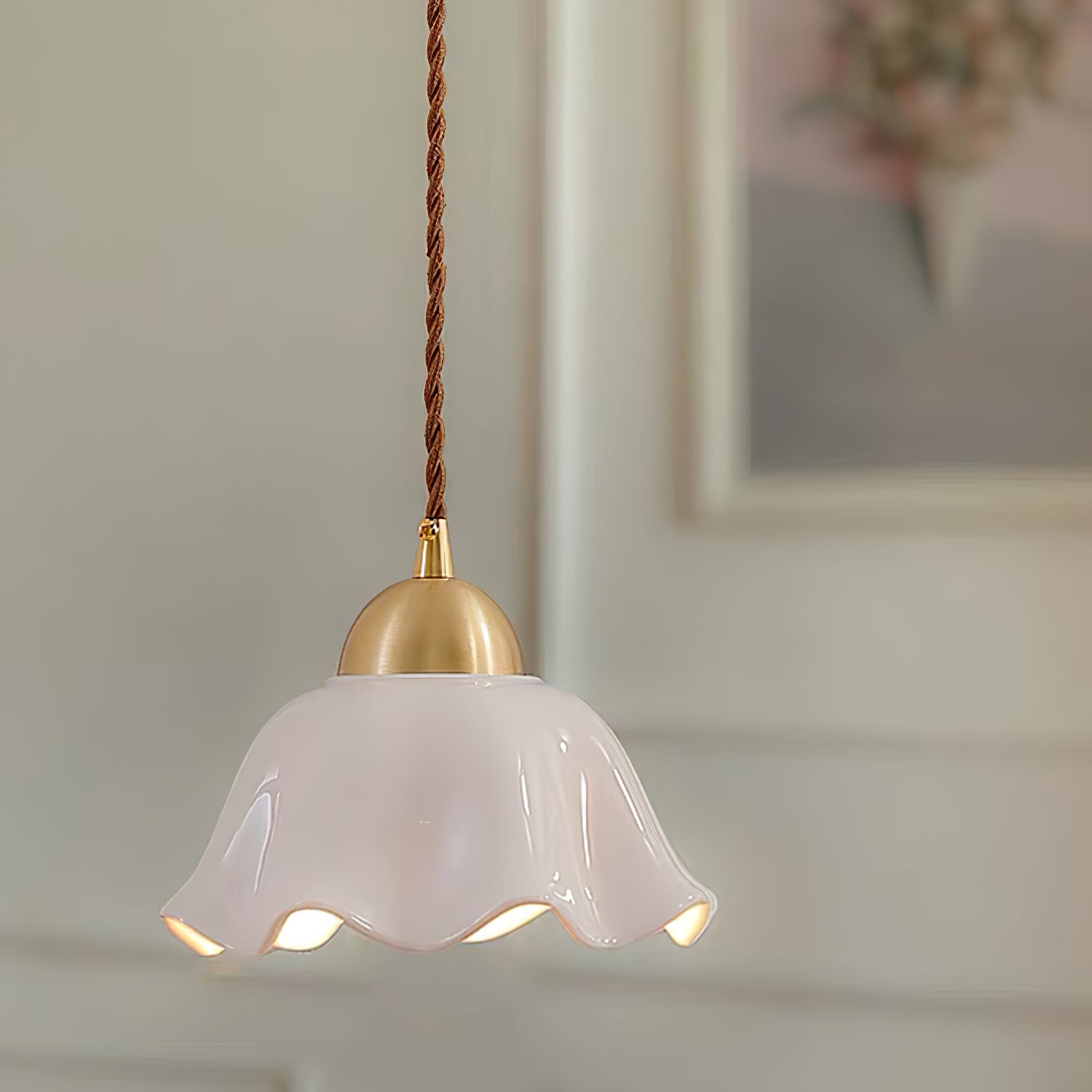 FLORENCE BOTANICAL CERAMIC LIGHTING PENDANT