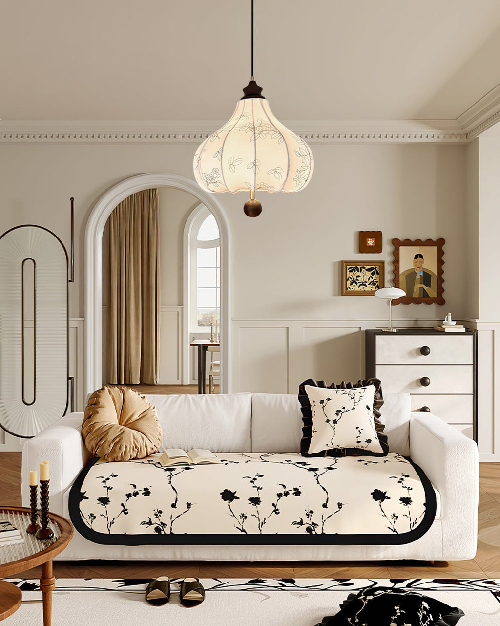 RAVENWOOD TEXTILE HANGING LANTERN