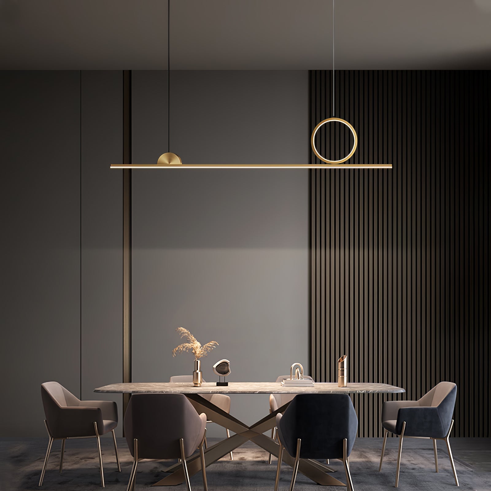 WINTHORPE CIRCULAR LINEAR HANGING LANTERN
