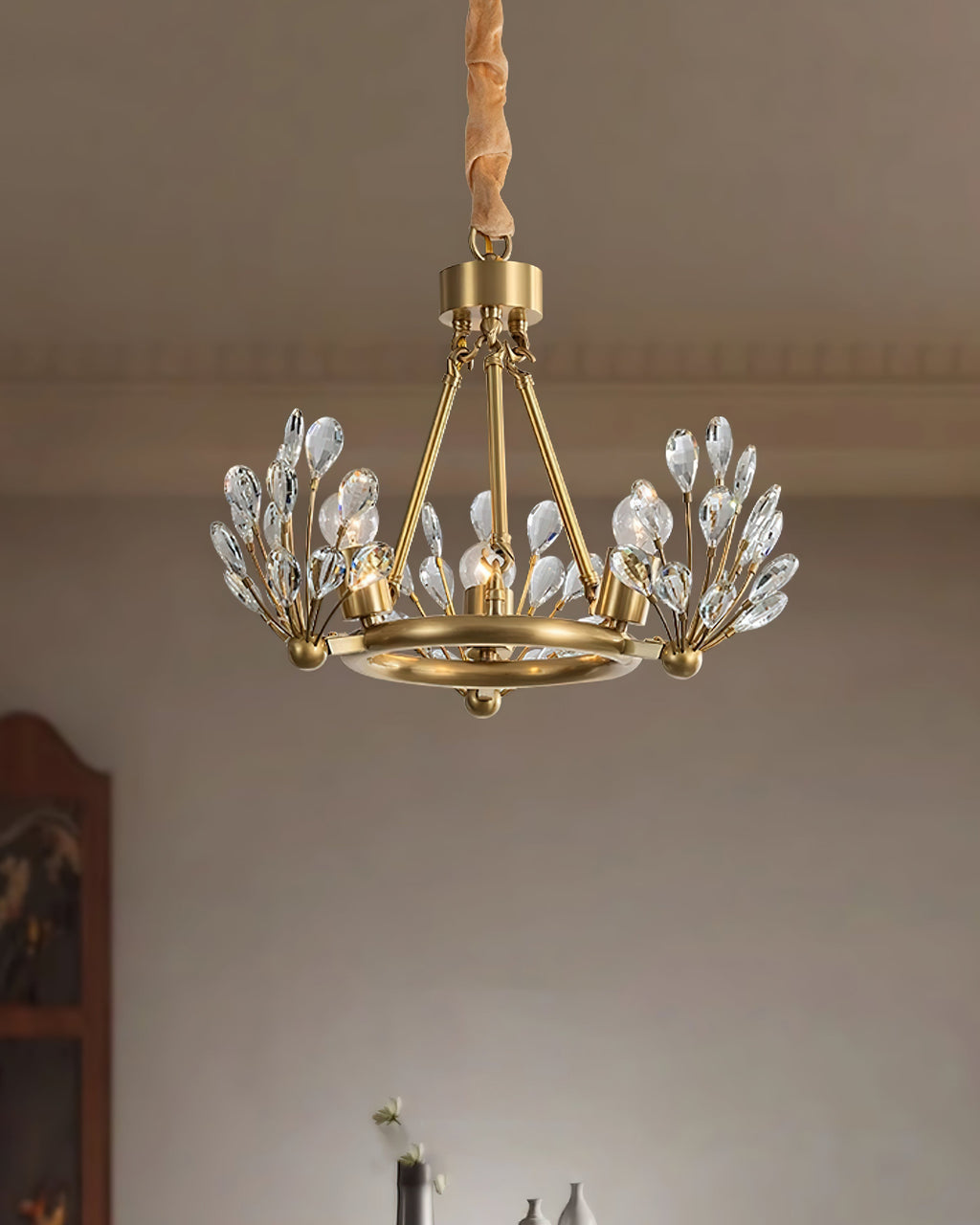 LAVENHAM FROSTED CRYSTAL CEILING LANTERN