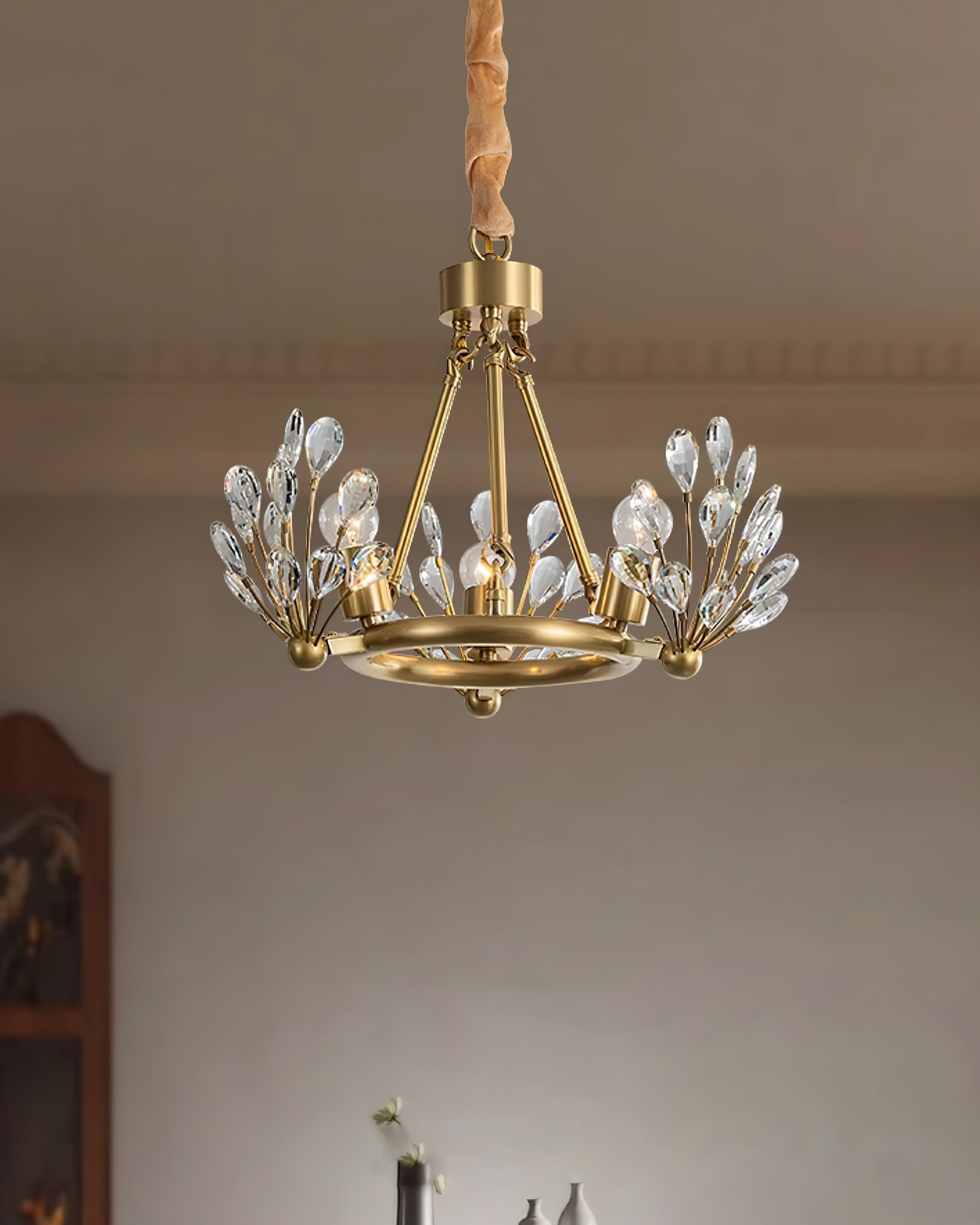 LAVENHAM FROSTED CRYSTAL CEILING LANTERN