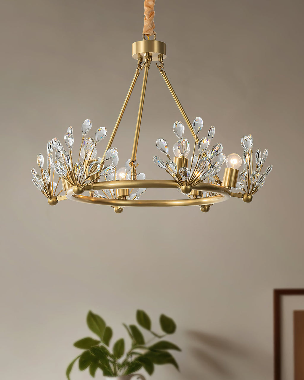 LAVENHAM FROSTED CRYSTAL CEILING LANTERN