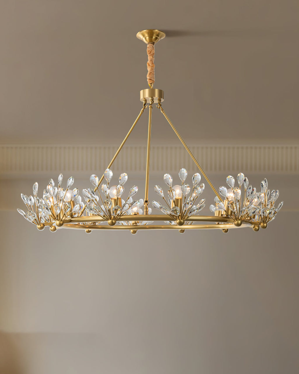 LAVENHAM FROSTED CRYSTAL CEILING LANTERN