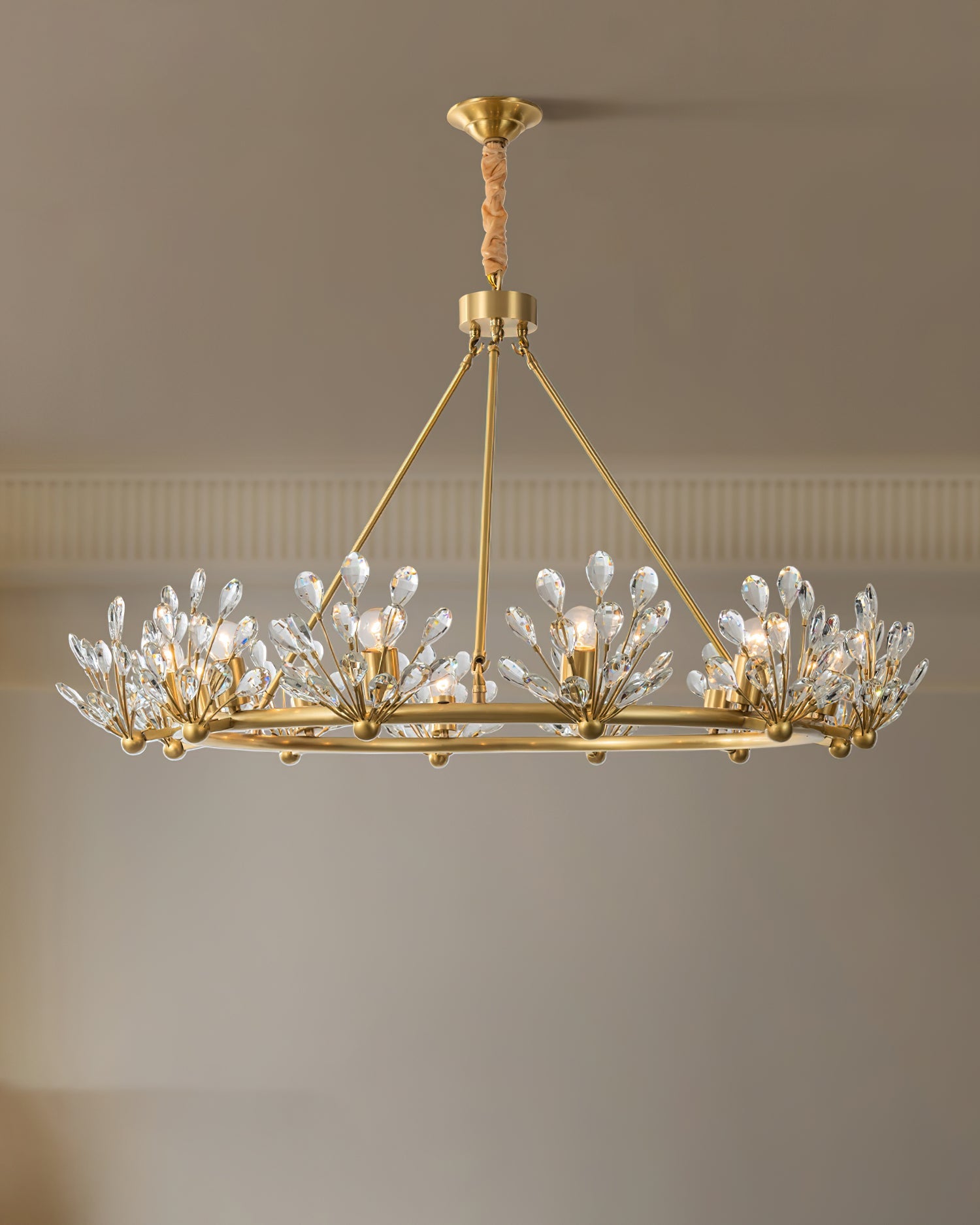 LAVENHAM FROSTED CRYSTAL CEILING LANTERN