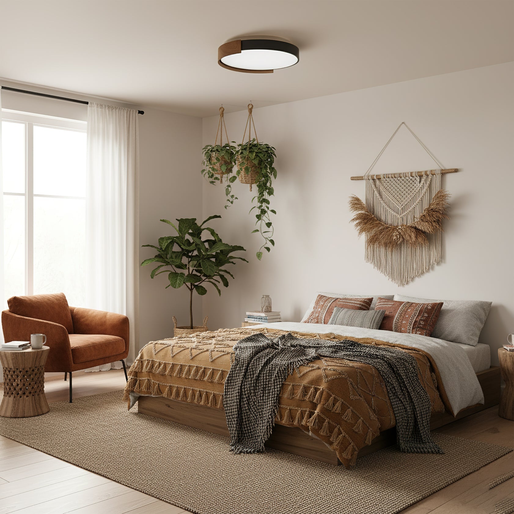 FENWICK RUSTIC WOODEN CEILING LANTERN