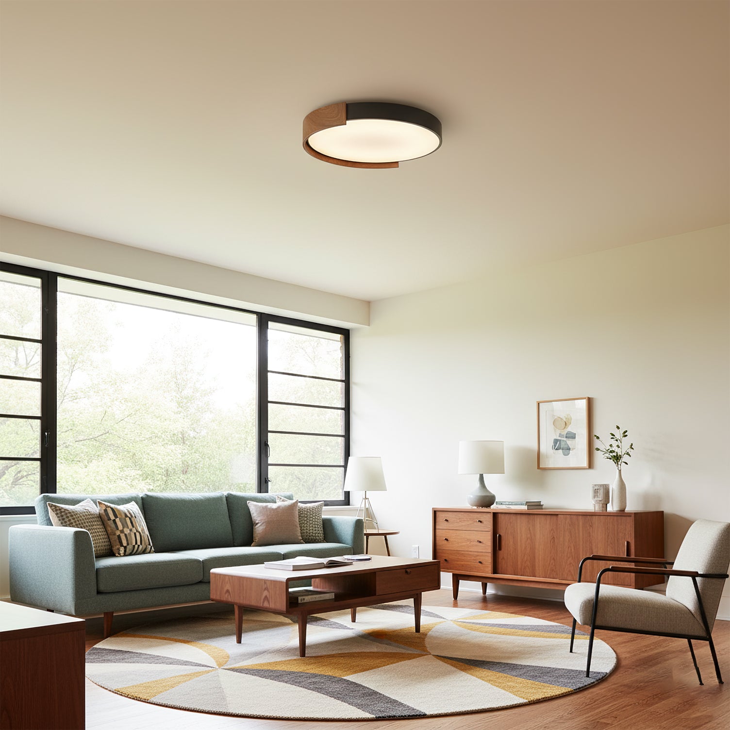 FENWICK RUSTIC WOODEN CEILING LANTERN