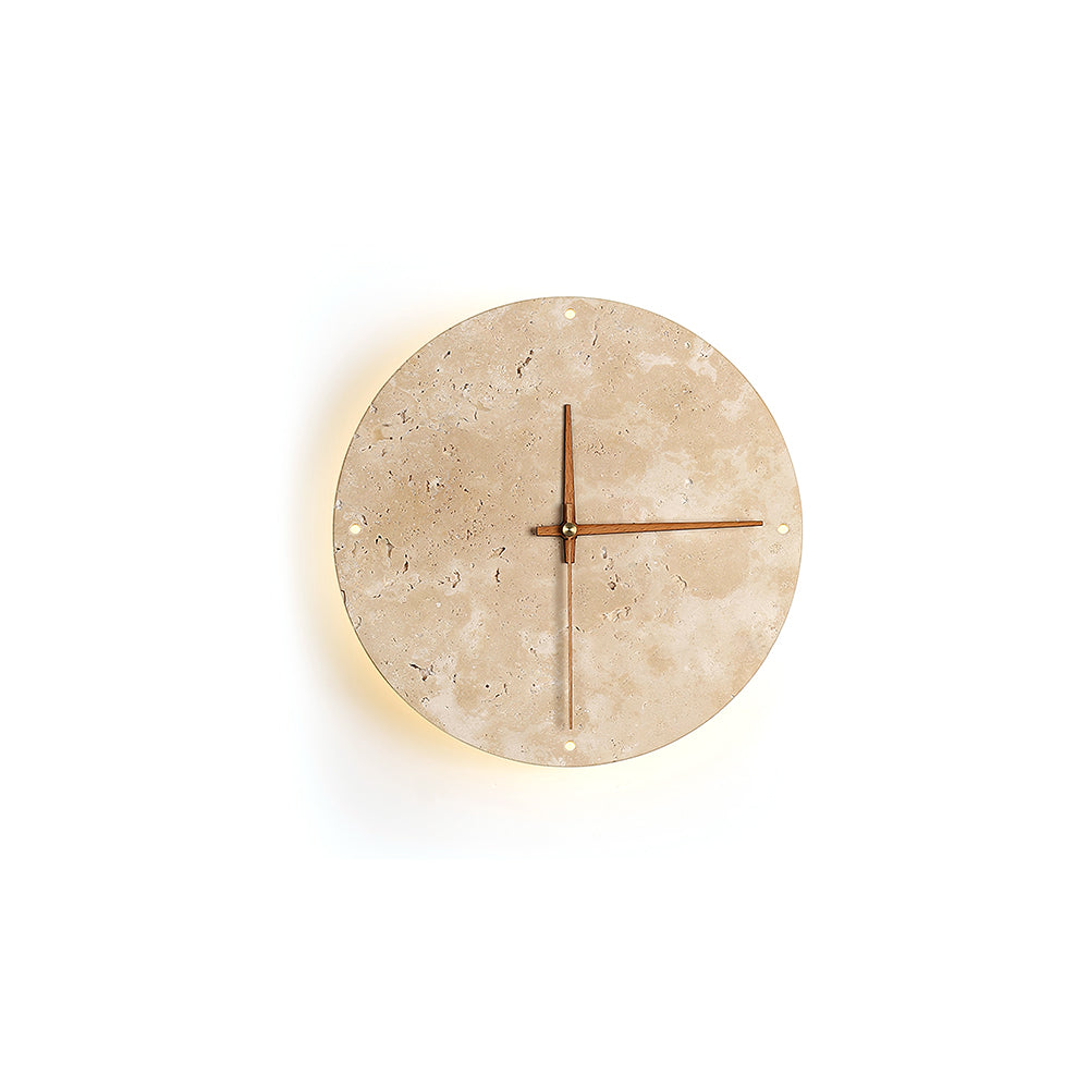 RAVENSTONE TRAVERTINE TIMEPIECE WALL SCONCE
