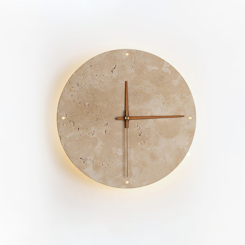 RAVENSTONE TRAVERTINE TIMEPIECE WALL SCONCE