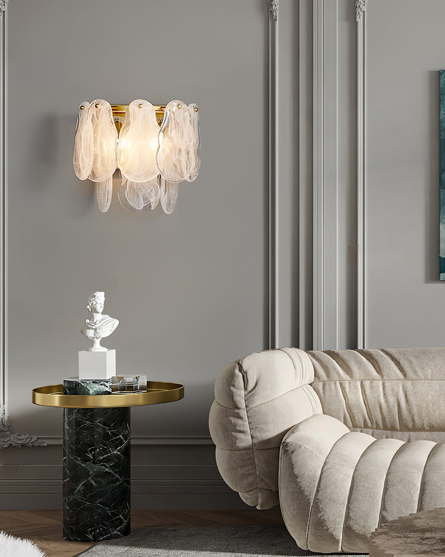 WINDSOR CLOUDY GLASS WALL SCONCE