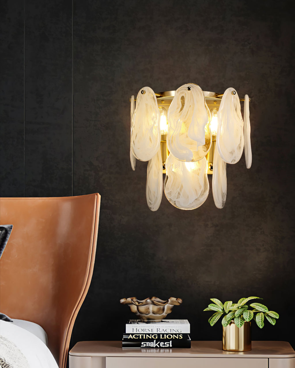 WINDSOR CLOUDY GLASS WALL SCONCE