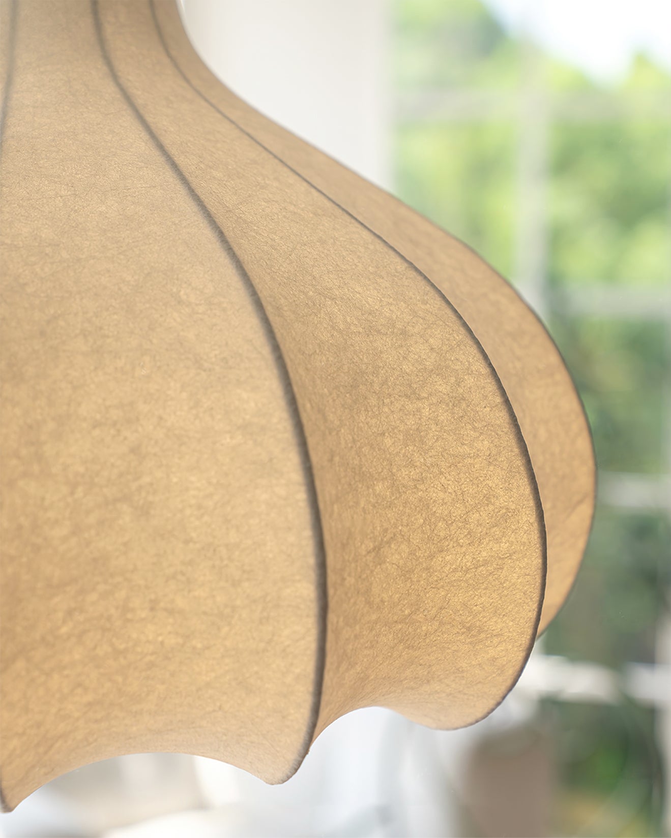 WHITECROFT SILK DRAPED HANGING LANTERN