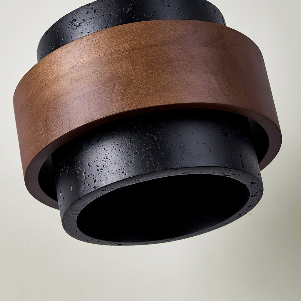 MARLOWE TRAVERTINE DRUM CEILING LANTERN