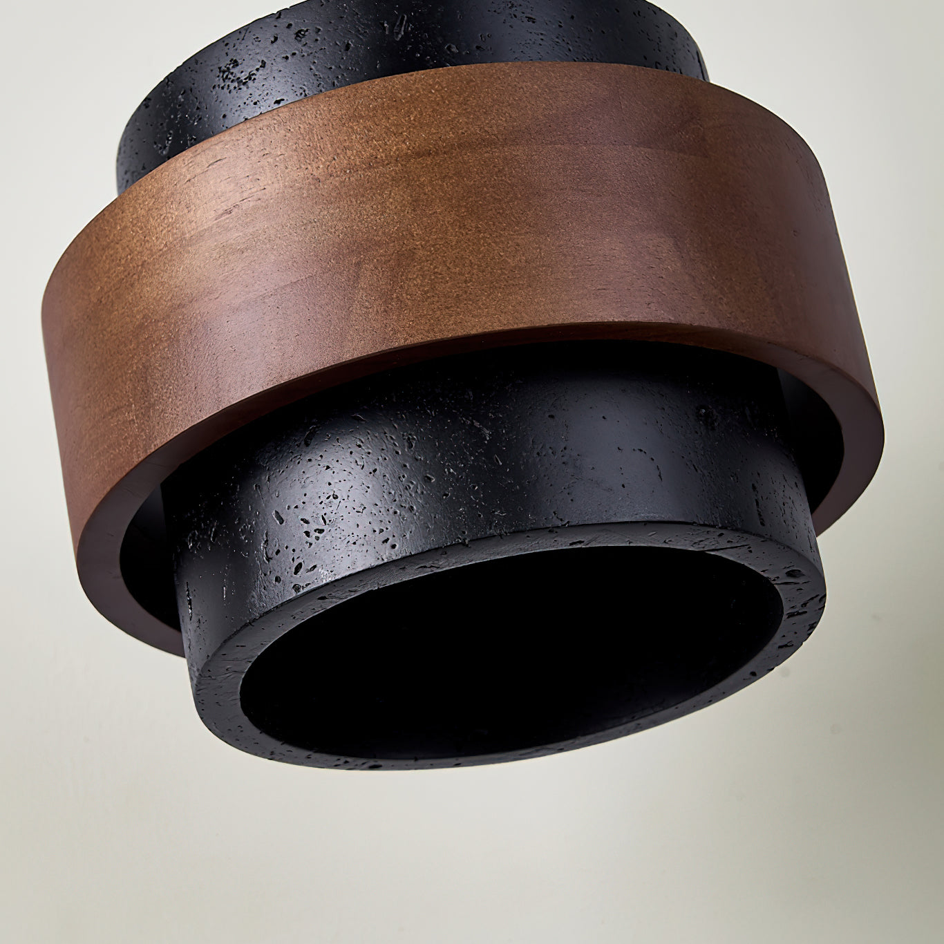 MARLOWE TRAVERTINE DRUM CEILING LANTERN